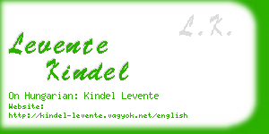 levente kindel business card